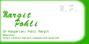 margit pohli business card